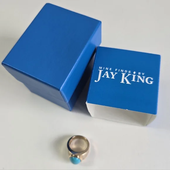 Rare Sterling Silver 925 TURQUOISE EGG RING - Picture 2 of 8